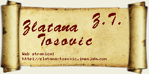 Zlatana Tošović vizit kartica